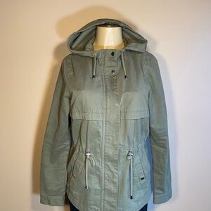 H&M Olive Utility Jacket with Hood